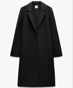 ZARAザラ＊ベーシック ソフト コート チェスター S ブラック シングル 黒