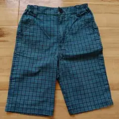 ファミリア ハーフパンツ 120　青系チェック