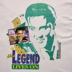 レアXL☆USA製90s】エルヴィスプレスリー バンドTシャツ ホワイト