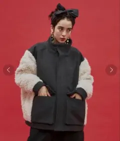 ✨美品✨manana suerte (マニャーナスエルテ)ファー切り替えブルゾン