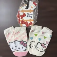 新品未使用Hello Kitty ソックス 2足＆ネームタグのサムネイル