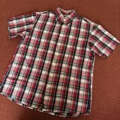 VAN チェック柄 半袖シャツ Lサイズ