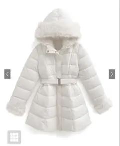 GRL ベルト付きファー Aラインダウンコート　kd79