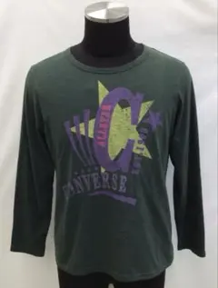 T399NメンズロングTシャツ緑3L春秋プリントCONVERSE 11/11