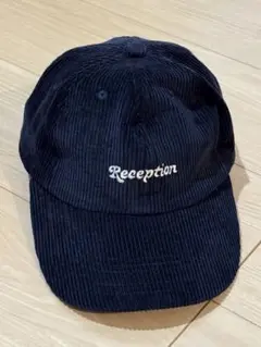 Reception コーデュロイキャップ ネイビー
