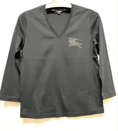 美品☆バーバリーロンドン　長袖Tシャツ カットソー シャドーホース　ロゴ 2 黒