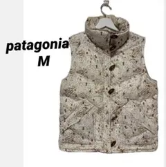 美品 パタゴニア レディース ダウンベスト カモフラージュ Mサイズ 肉厚 防寒