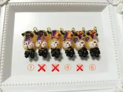 猫チャーム604 ぐで猫 じゃれ猫 ハロウィンを閉じ込めた推し色にゃんこ 1個