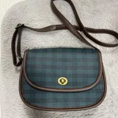 ターコイズチェック ショルダーバッグ