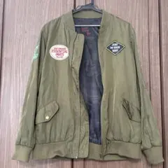 ワッペン付き MA-1 フライトジャケット カーキ