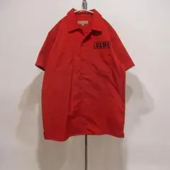 XLARGE エクストララージ XL91 ワークシャツ 半袖 レッド Lサイズのサムネイル