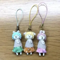 ★ ハンドメイド ストラップ マスコット 動物 カラフル うさぎ ひつじ クマ