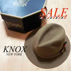 KNOX 兎毛100% 高級フエルト 中折れハット