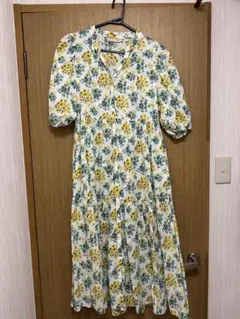 【お値下げ】【S】　PAUL&JOE UNIQLO 花柄シャツワンピース　半袖