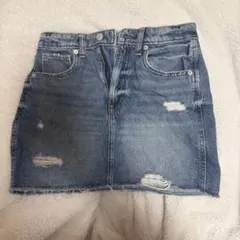 デニムミニスカート ダメージ加工