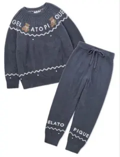 ジェラピケ HOLIDAYノルディックプルオーバーロングパンツセット