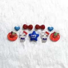 ハローキティ ネイルパーツ セット Clear キティりんご 秋ネイル