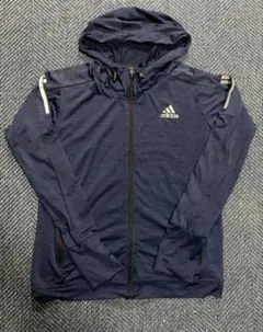 adidas フード付きジャケット ネイビー XL