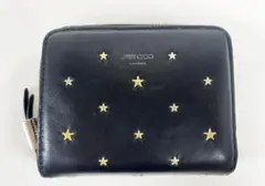 JIMMY CHOO 財布 レザー 星 スタッズ 2つ折り 黒のサムネイル