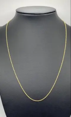 【本日限り】新品未使用品K18 イエローゴールド　ロープチェーン ネックレス