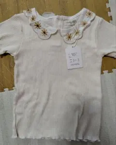 Loulou Ami 花刺繍付きTシャツ 110 ルルアミのサムネイル