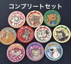 ディズニー　刺繍ステッカー　10個コンプリートセット　セリア