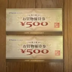 YAMADA HLDGS. お買物優待券 ¥500 2枚