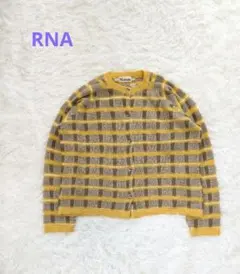 RNA チェック柄ニットカーディガン