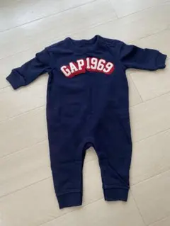 GAP 1969 ネイビー 長袖ロンパース
