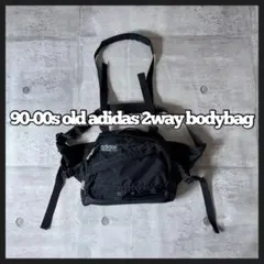 90-00s old adidas 2way body bag y2k tech