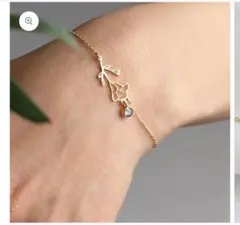 kurita jewelry 誕生日 花 ブレスレット 2月 アイリス 紫