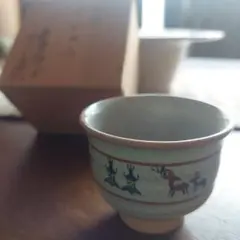 M-1351 赤膚焼　大塩正人作　奈良絵香炉 24-1237 赤膚焼 大塩正人作 奈良絵香炉 - メルカリ