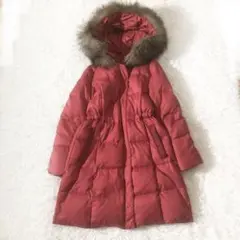 美品 ダーマコレクション ダウンコート 2way ラクーンファー Aライン 美品 ダーマコレクション ダウンコート 2way ラクーンファー Aライン