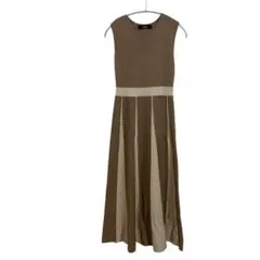 salire ノースリーブロングワンピース ブラウン