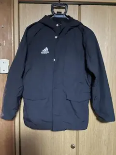 アディダス adidas フード付きパーカー サイズ100 黒　裏起毛