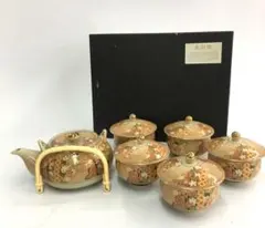 有田焼　肥前のうつわ　花みずき　茶器　急須　湯吞蓋付き５客セット
