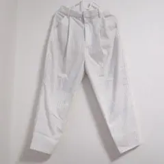 GU ホワイト ストライプパンツ