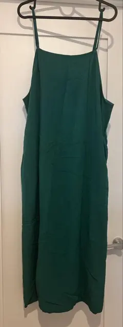 グリーン キャミワンピース ロング