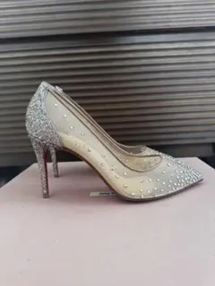 正規品 Christian Louboutin ラインストーン パンプス 36