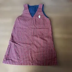 チェック柄ジャンバースカートとショートパンツ　チェックトップス　セット