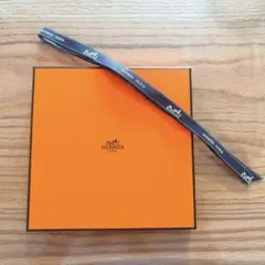【美品】エルメス　空箱&リボン　正方形