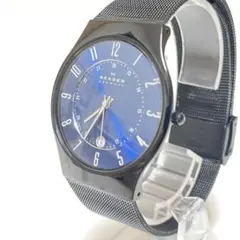 SKAGEN スカーゲン メッシュベルト ブラック ブルー 腕時計のサムネイル
