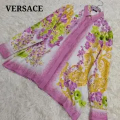 美品 VERSACE ヴェルサーチ 現行 シルクシャツ ブラウス フラワーのサムネイル