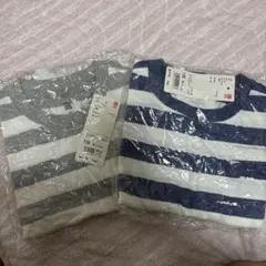 UNIQLO キッズ ボーダーTシャツ 2枚セット 110 130