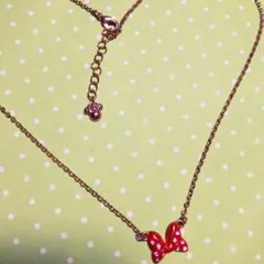 新品☆ディズニー・ミニーのリボンモチーフネックレス