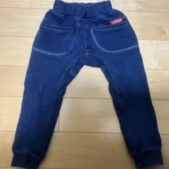 キッズボトムス　ネイビー 裏起毛 長ズボン ポケット付き　100㎝