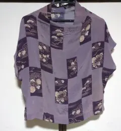 着物リメイク　ハンドメイド 古布 半袖トップス