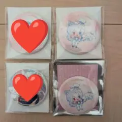 カラフルピーチ　サンリオコラボ 缶バッチ　どぬく