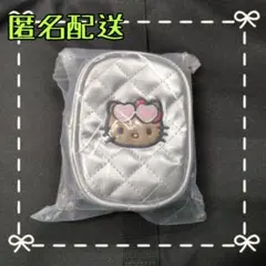 ハローキティ　キルト刺繍ポーチ　タイトー限定　 シルバー