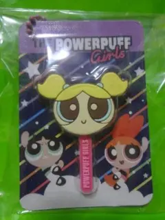 パワーパフガールズ 棒付き フェイスチャーム バブルス 8cmマスコット